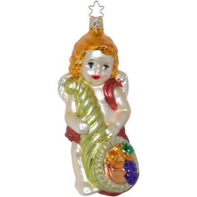 Engel mit Füllhorn 15cm Old Christmas Inge-Glas Weihnachtsschmuck