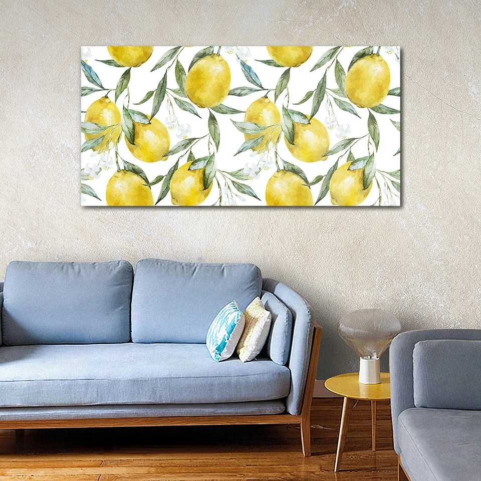 Glasbilder Wandbild Druck auf Glas 140x70 Foto Bild für die Küche Zitrone Frücht - Bild 3 von 4