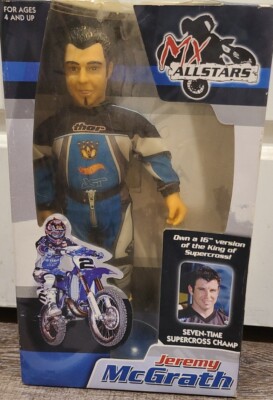 Jeremy McGrath 7 Time Supercross Champion MX All Stars 16 in Action Figure Used