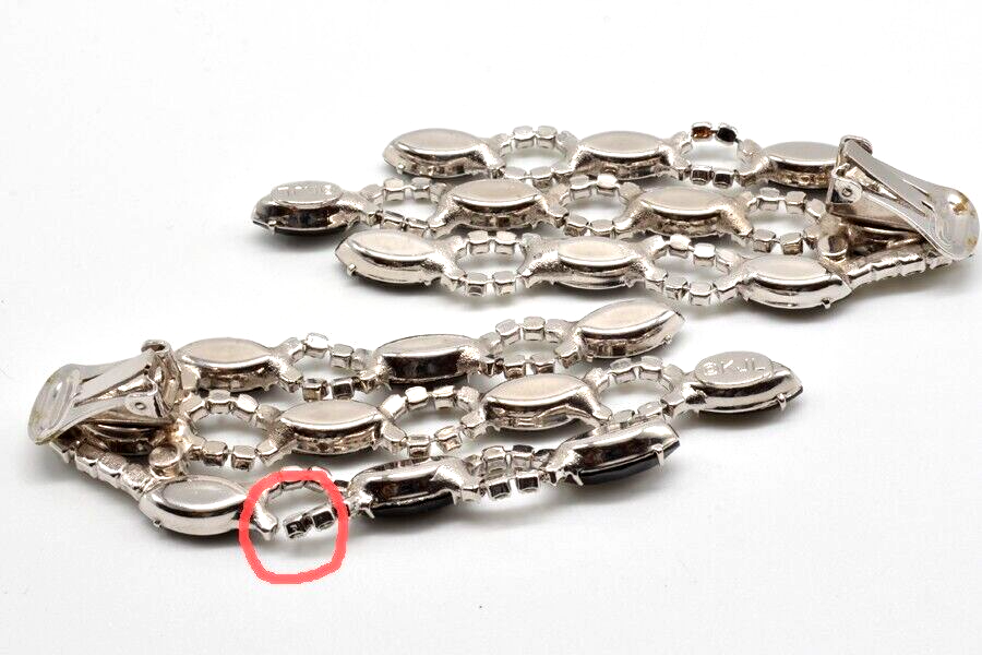 J Lane KJL Signed Clip on Earrings Damaged Chandelier A64 eBay