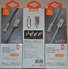 MCDODO SMART LED AUTO DISCONNECT USB DATA CHARGING CABLE FOR IPHONE