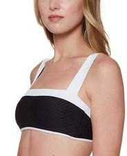 Sanctuary Womens Black/White Printed Bikini Swim Top Size M
