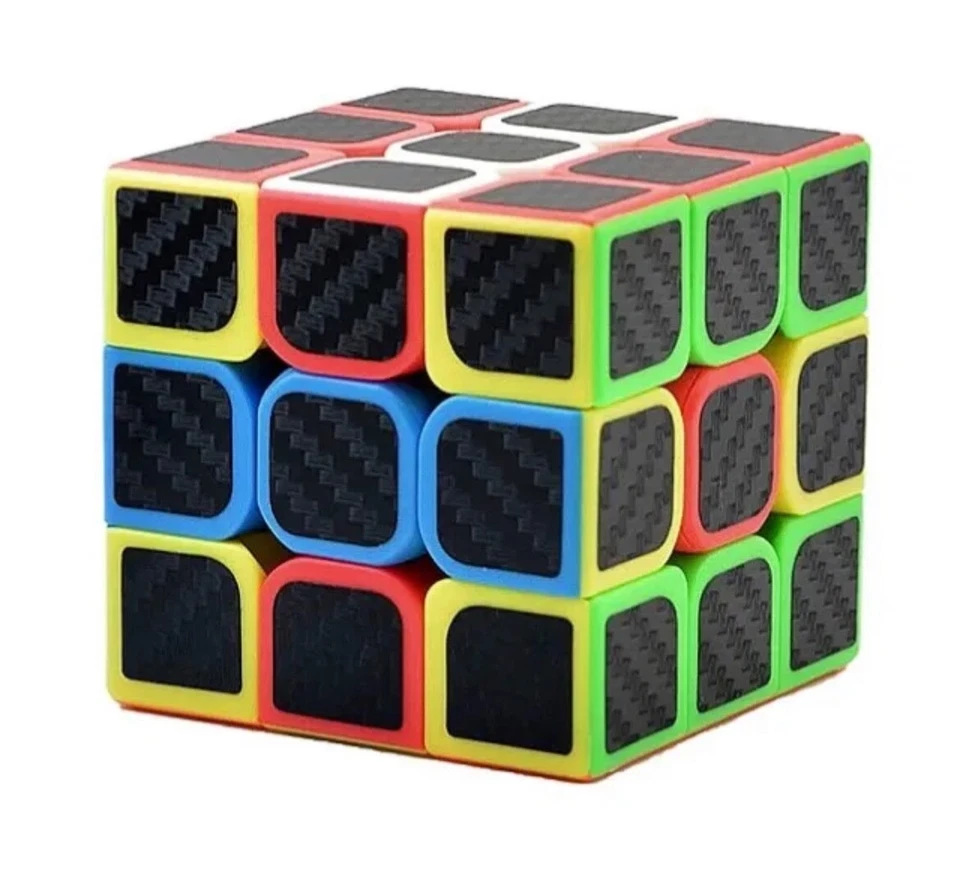 Speed Cube 3x3x3 Black puzzle cube 3x3 carbon fiber Party Birthday Gift Toy - Image 2 of 4