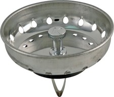 NEW PLUMB PAK PP820-50 STAINLESS STEEL SPRING STYLE POST SINK STRAINER BASKET