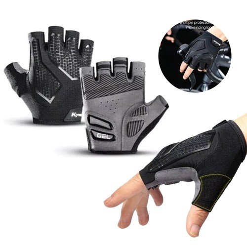 Cycling Half Finger Gloves Non-Slip Breathable Bicycle Gel Pad Sports Gloves US