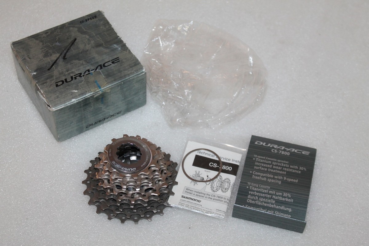 Cassette Shimano Dura Ace CS-7800 10v 12/23 Dents - Titane - Vélo Route - NOS