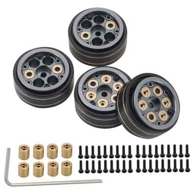 1.1'' Beadlock Wheel Rims For 1/24 1/18 Rc Crawler Car Axial Scx24 Ax24 Fms Fcx24