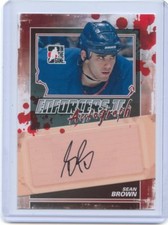 13/14 IN THE GAME ITG ENFORCERS II AUTOGRAPH AUTO SEAN BROWN OILERS *53121