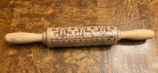 Christmas Embossing Wooden Rolling Pin Engraved Embossing Pattern Baking