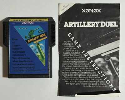 Artillery Duel (Colecovision, 1983) XONOX Original Cartridge Game w/ Manual