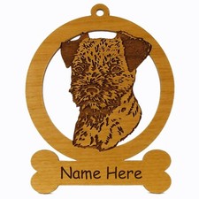 Border Terrier Head Ornament 081909 Personalized With Your Dogs Name