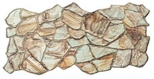 Faux Stone PVC 3D Wall Panels, Brown Beige, in Various Packs