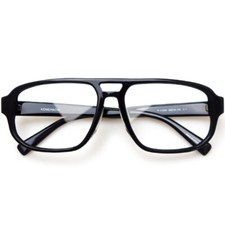 Aviator Glasses for Women Men Large Lens Sunglassses Style Eyeglass Frame Black