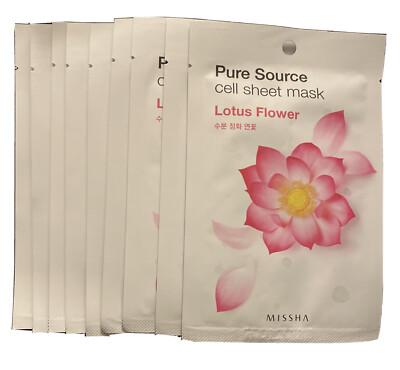 Missha Pure Source Cell Sheet Face Mask, Pack Of 9 Sheets