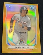 2014 Bowman Draft Chrome Gold Refractors /50 Casey Soltis #CDP110 Miami Marlins