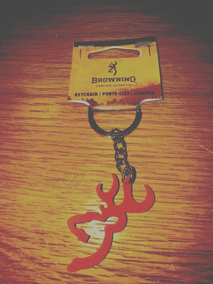 Browning 橙色 Buckmark 标志,钥匙扣 — 第 3/4 张图片