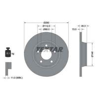 Textar 2X Bremsscheibe 92071605