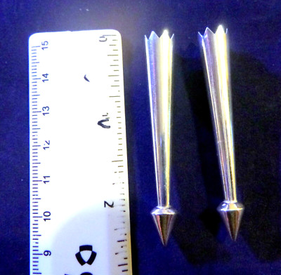 ONE pair NEW Sterling Silver HOPI BOLO TIPS cast bullet end bola tie tips 2 3/8''