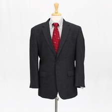 Jos. A. Bank 41R Gray Sport Coat Blazer Jacket Solid 2B Wool