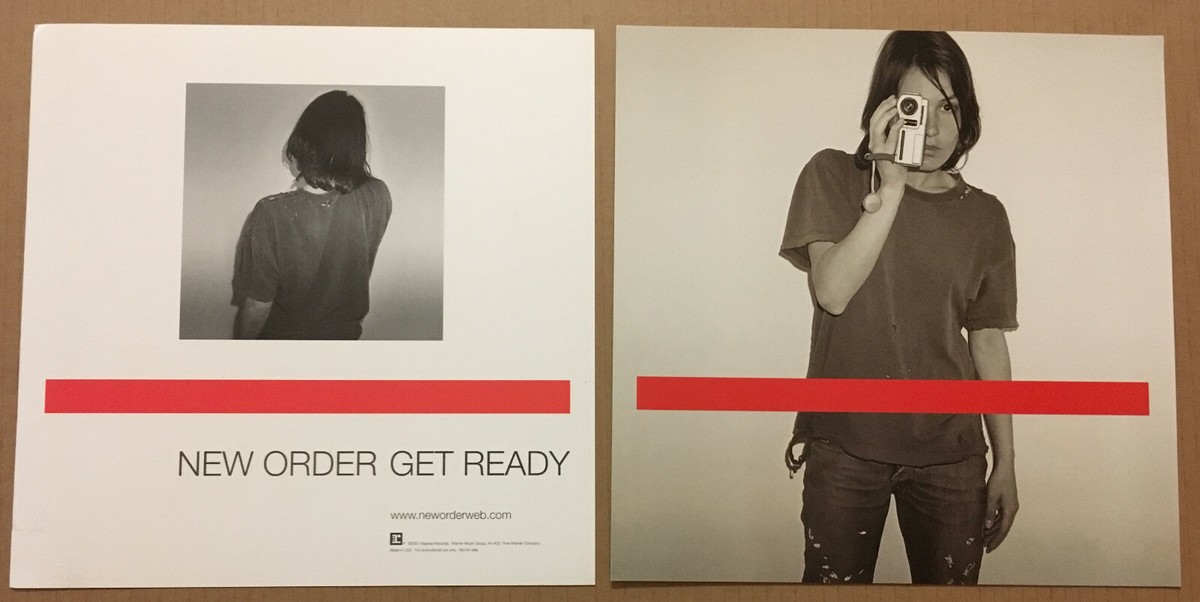 NEW ORDER Rare 2001 DOUBLE SIDED PROMO POSTER FLAT For Get Ready