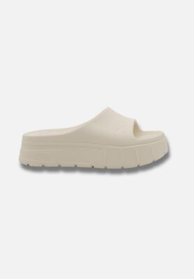 Puma Mayze Stack Injex Wns Pantolette Plateau Slides Schlappen Beige 389454 05
