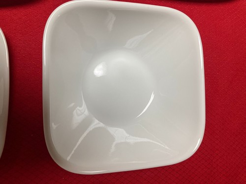 Lot 8 Pieces Corelle PURE WHITE Square Place Settings of 4 Pieces Each - Picture 5 of 6