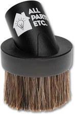 Round Dust Brush Vacuum Attachment 1.25" Horse Hair round Dusting Brush for Shop
