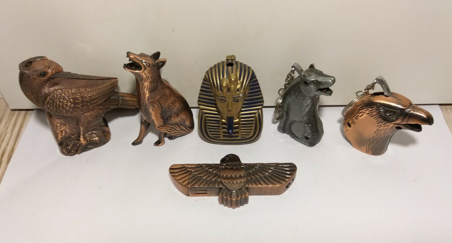 6 GAS LIGHTERS EGYPT/WOLF/EAGLEACCENDINOBRIQUETFEUERZEUGENCENDEDOR
