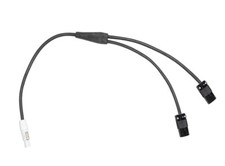 Power Y Cable 1 Powercon B Gray to Fanout 2 Edison Female Connector 12 AWG 3ft