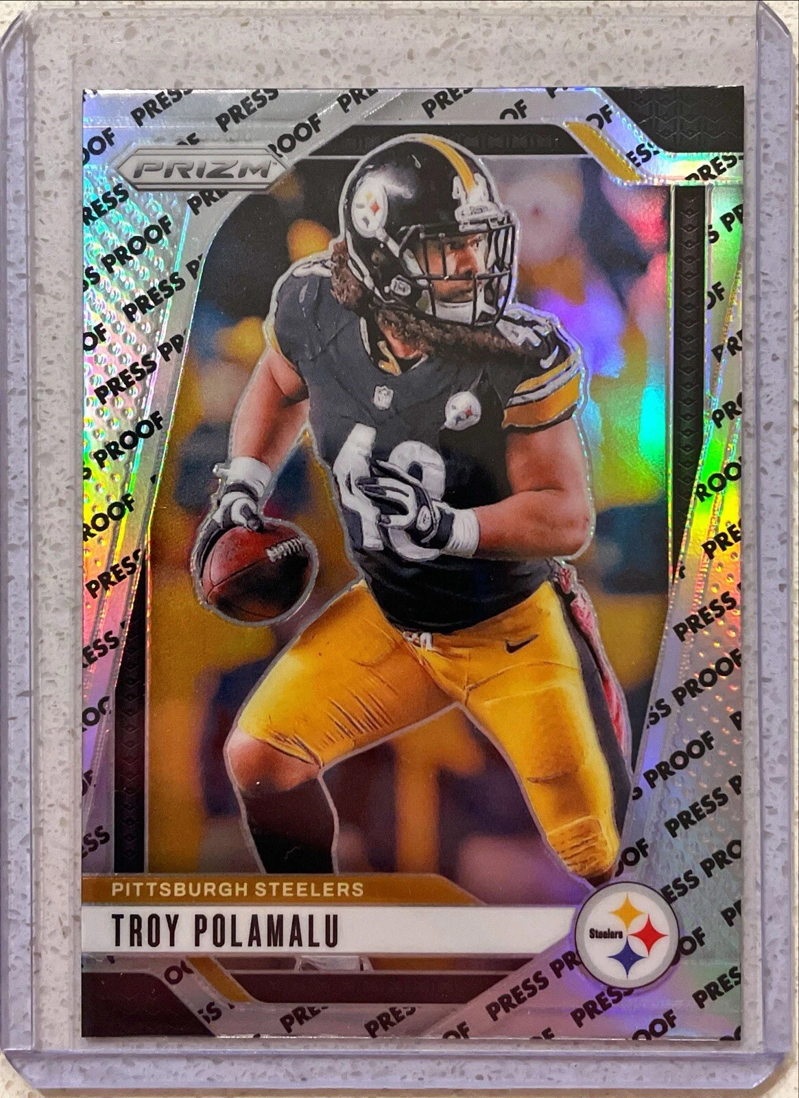 2024 Panini Prizm Troy Polamalu Press Proof SSP Steelers