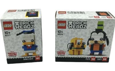 LEGO  BrickHeadz  Goofy & Pluto (40378) + Donald Duck (40377) NEU / OVP