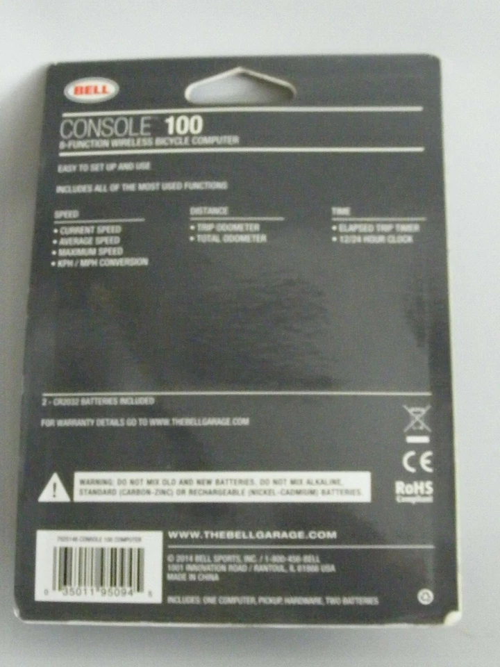 Bell Console 100 Wireless Bicycle Computer 8 Function 7025146 One Touch - Image 3 of 4