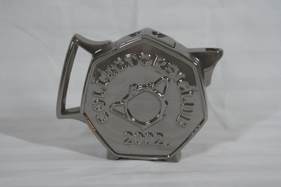 2002 PAUL CARDEW LIMITED EDITION #1575 COLLECTORS CLUB 50 PENCE TEAPOT NEW - Image 2 of 4