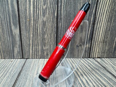 Vintage Red Fox High School Warriors Ballpoint Pen With Clip & Tribal Design