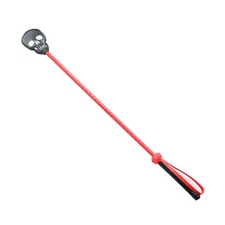 Slaver PU Leather Riding Crop Flogger Slaver Skeleton Hand Whip Horse Whip