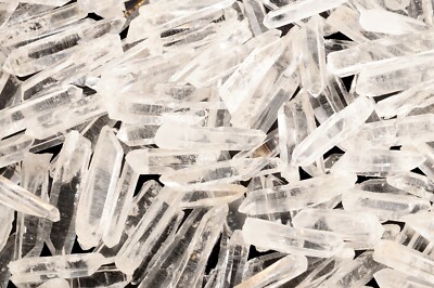 Water Clear Quartz 1 1/4'' Set of 4 Jewelry Points Chakra Healing Metaphysical