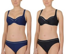 Naturana Swimwear Underwired Bikini & Bottoms Set72360 Black or Navy