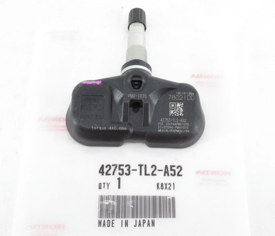 Sensor de presión de neumáticos TPMS 2009-2014 TSX original OEM Acura 42753-TL2-A52 Foto 2 de 4