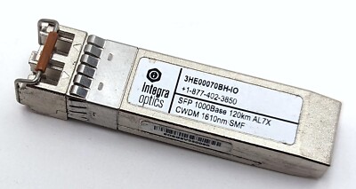Lot of 3 Integra Optics 3HE00070BH-IO 1000BASE 120KM AL7X SFP Transceiver Module