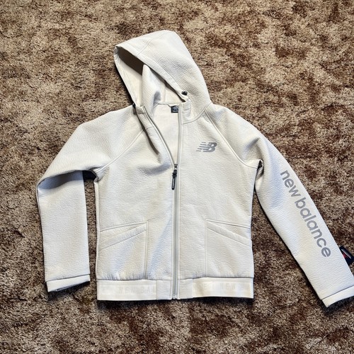 New Balance Ivory Zip Up Athletic Jacket Women Size SMALL NEW - 第 1/11 張圖片