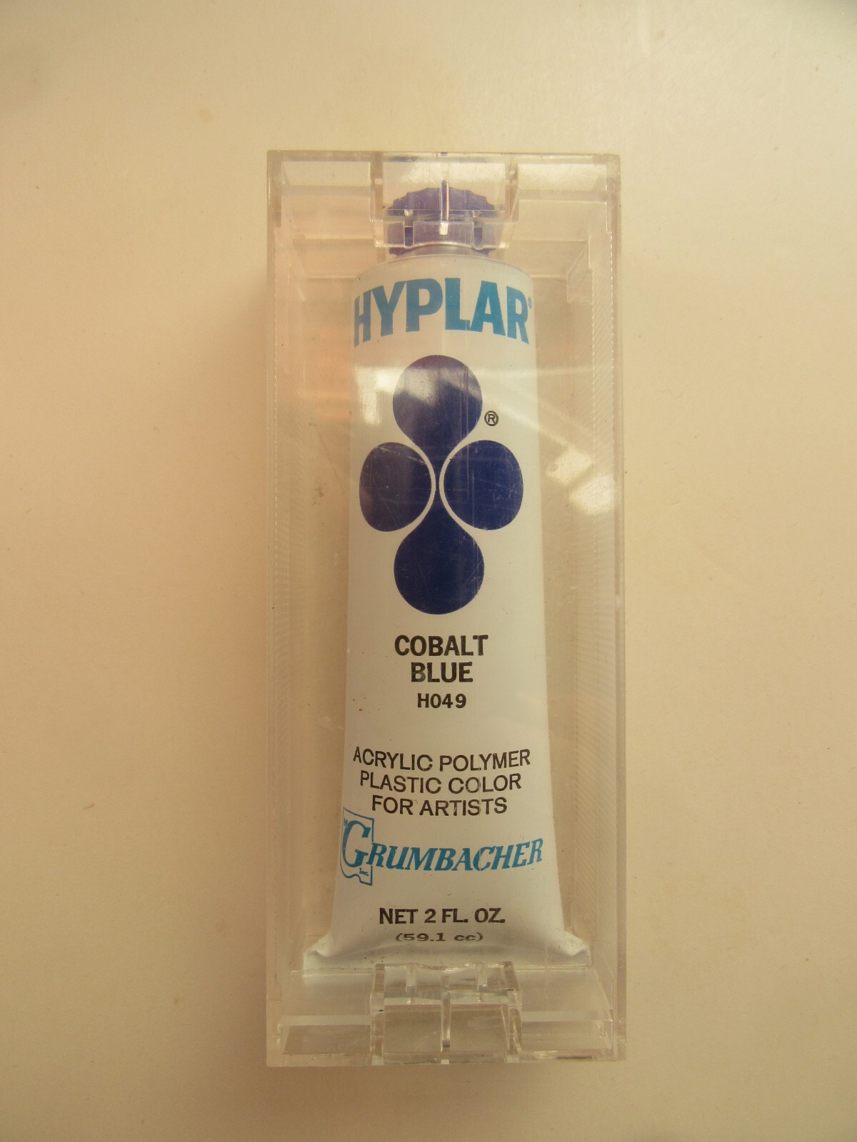 Grumbacher Hyplar, Cobalt Blue, HO49, Acrylic Polymer Plastic Color, 2 fl oz