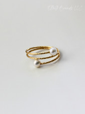 Double Japanese Akoya Pearl Ring