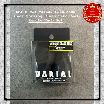 DRT x WCZ Varial Flat Knob Black Working Class Zero Reel Handle Knob Set