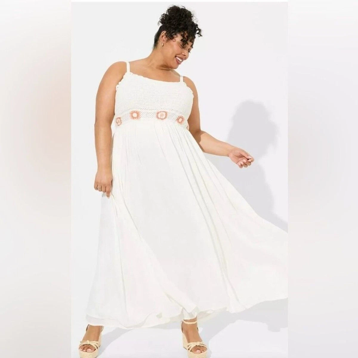 White Plus Size Maxi Dresses for Women for sale | eBay