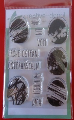 Creative Depot Clear Stamps ''Moderne Ostereier'', neu