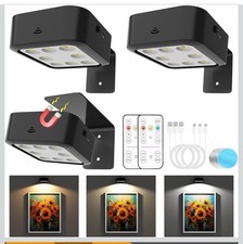 Picture Lights for Wall, Rechargeable Battery Operated Wall 3 Pack Black