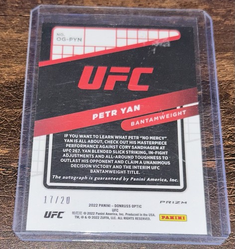 2022 Panini Donruss Optic FOTL UFC Petr Yan Auto Opti-Graphs Purple Stars 17/20 - Picture 2 of 2
