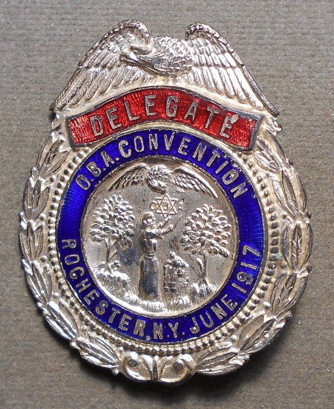 Badge: Rochester N.Y., D.B.A. Convention, Delegate, June 1917 (OBA Around Six Po