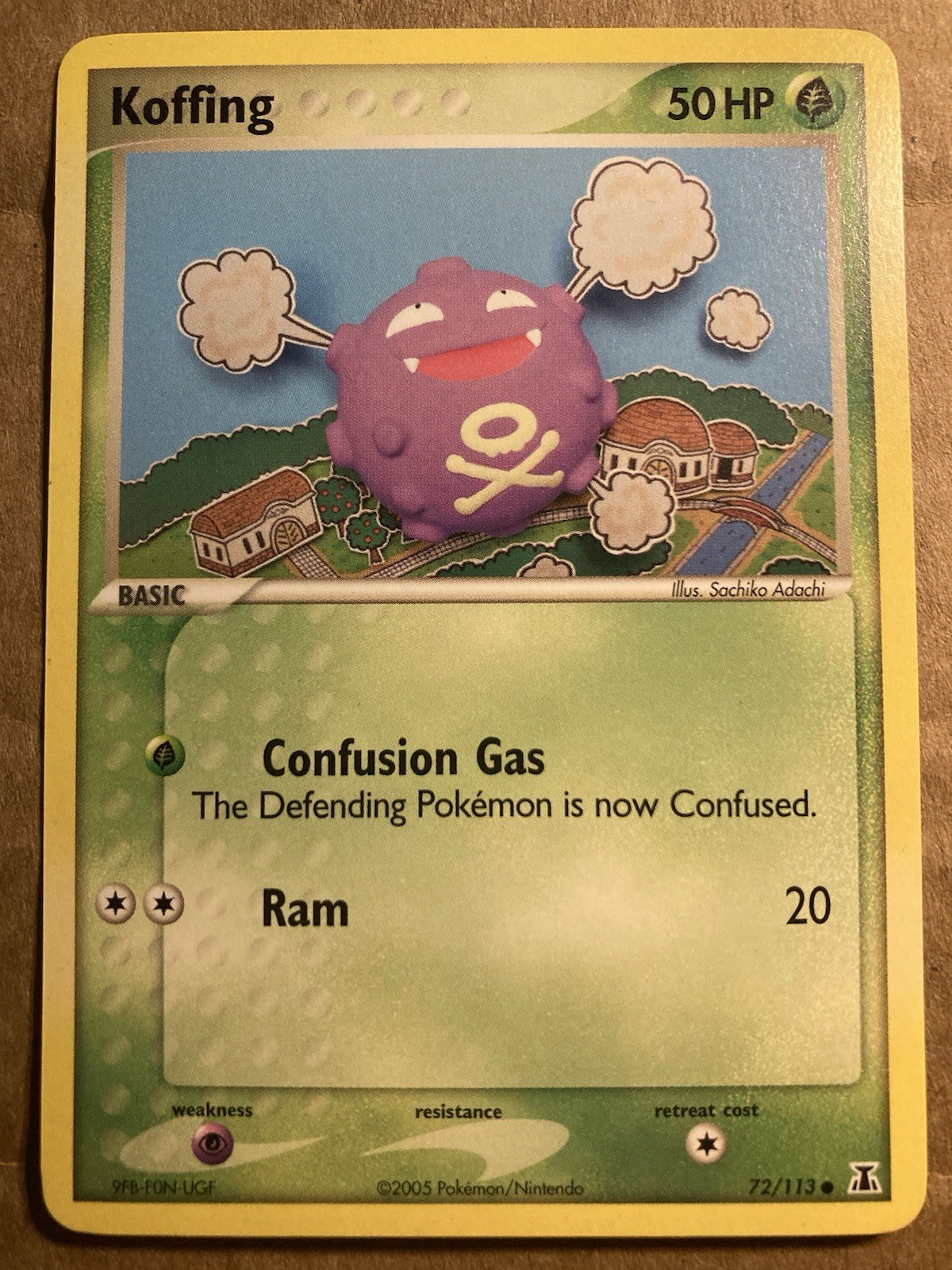 Koffing Pokemon Card Delta Species 72/113 LP