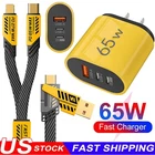 65W Super Fast Charging USB Type C Wall Charger For Samsung iPhone Android Phone